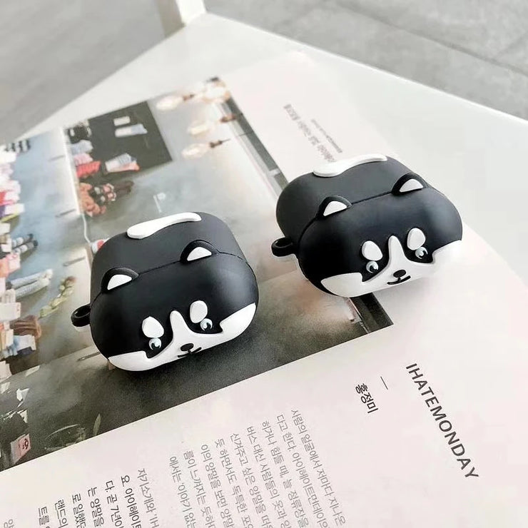 Huskie Dog for Airpods Case for Charging Box Wireless Earphone Cover Case Silicone Headphone Protective Cover Case for AirPods 2 - Follow yourDream