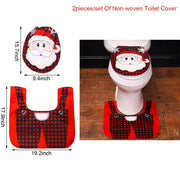 Santa Claus Snowman Reindeer Christmas Toilet Cover Merry Christmas Decor