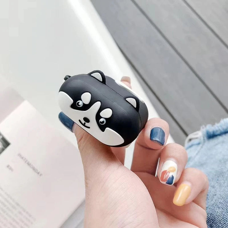 Huskie Dog for Airpods Case for Charging Box Wireless Earphone Cover Case Silicone Headphone Protective Cover Case for AirPods 2 - Follow yourDream