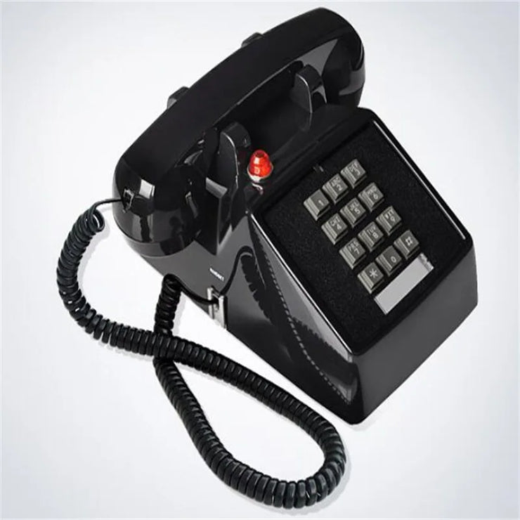 Black landline telephone Plastic Home office Retro Wire Landline fixed Phone Europe style