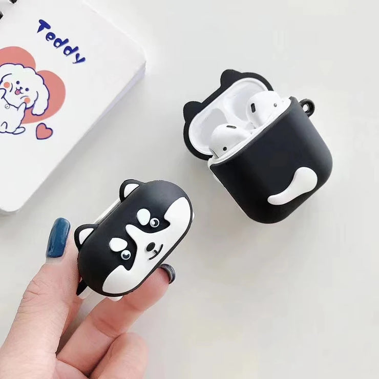 Huskie Dog for Airpods Case for Charging Box Wireless Earphone Cover Case Silicone Headphone Protective Cover Case for AirPods 2 - Follow yourDream