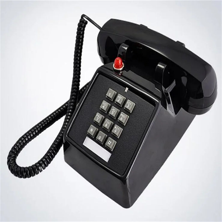 Black landline telephone Plastic Home office Retro Wire Landline fixed Phone Europe style