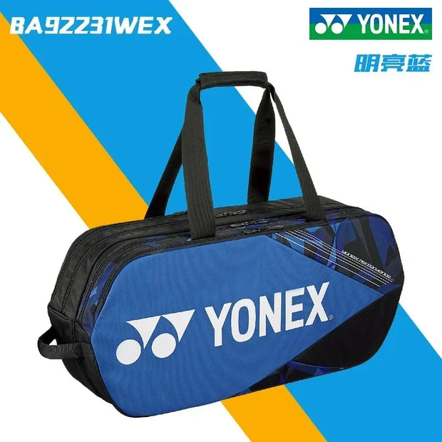 YONEX-Mochila De Tenis De Bádminton Para Hombre Y Mujer, Bolsa Cuadrada Portátil, 6 piezas con compartimento para zapatos indepe