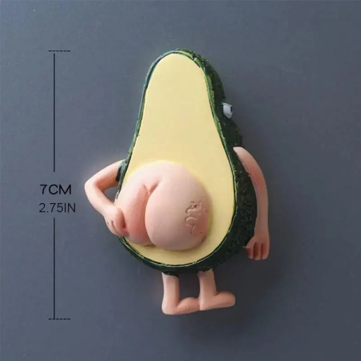 7CM Magnet Funny Creative Three-dimensional Fridge Cute Fruit Banana And Avocado Refrigerator Magnet Novelty & Gag Toys