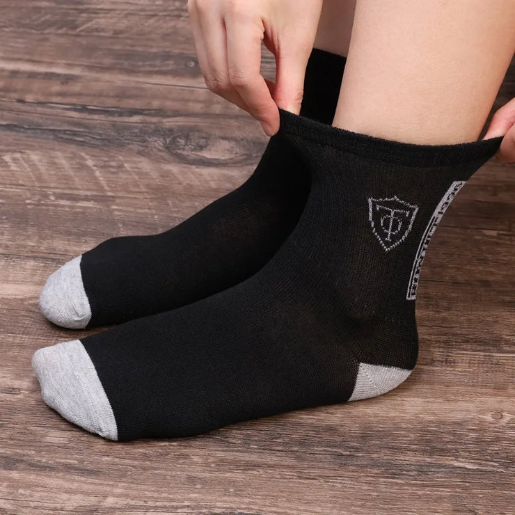 Breathable Cotton Sports Stockings Men Bamboo Fiber Autumn and Winter Men Socks Sweat Absorption Deodorant Business Sox