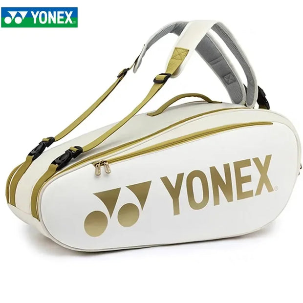 YONEX Ergonomic Design Tennis Backpack PU Large Racquet Bag Max 12pcs Rackets Badminton Bag for Training Equipment