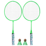 NEW-Badminton Rackets for Children,Shuttlecocks Racquet Sports Set with 2 Balls for Kids Players Indoor Outdoor Sport