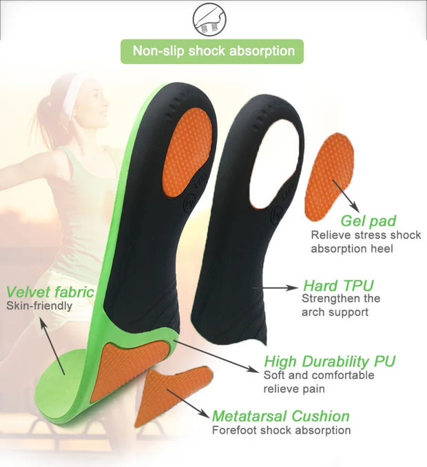 Insole Orthopedic X/O Leg Correction Cuttable High Elastic Cushion Outdoor Hiking Travel Essentials Flat Arch Support Sports