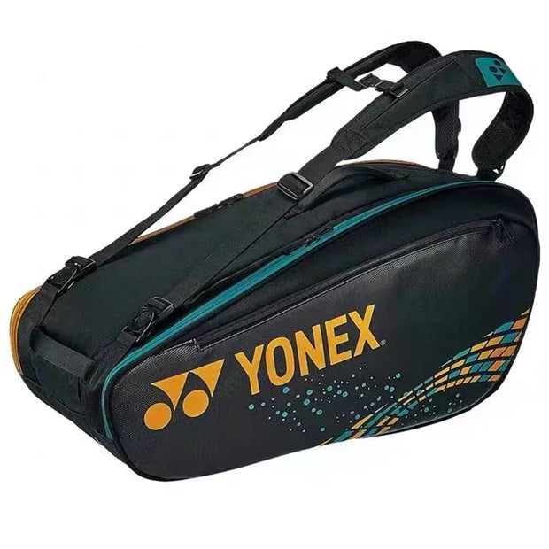 YONEX Ergonomic Design Tennis Backpack PU Large Racquet Bag Max 12pcs Rackets Badminton Bag for Training Equipment