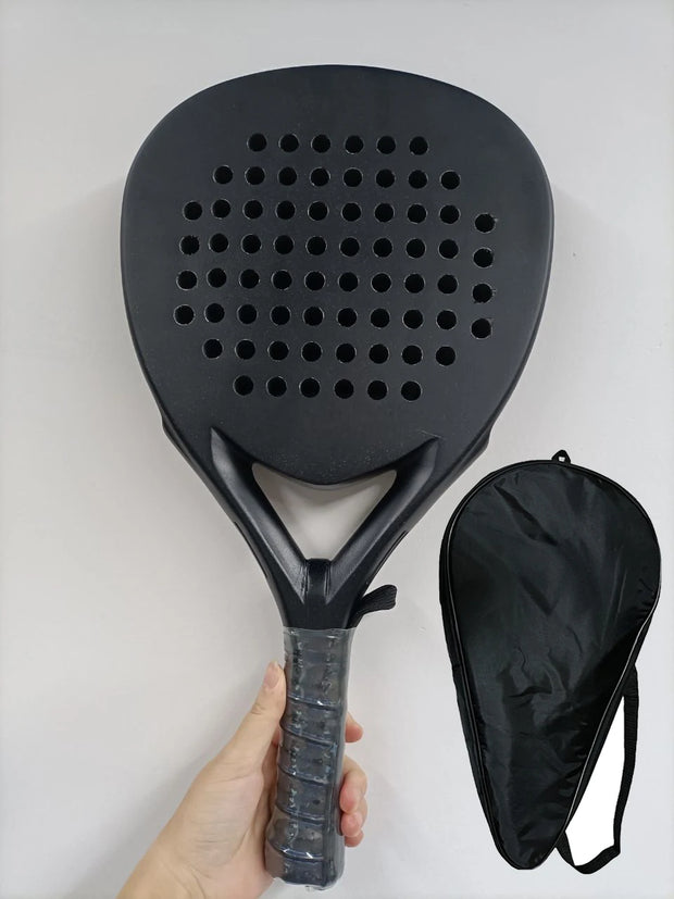 Padel Paddle Tennis Racket Soft Face Carbon Fiber Soft EVA Face Sports Racquet Outdoors Papa Professional Equipment