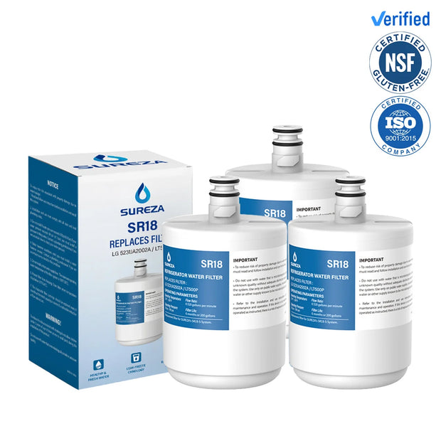 5231JA2002A Refrigerator Water Filter Replacement for LG LT500P GEN11042FR-08 ADQ72910911 Kenmore 9890 46-9890 LFX25974ST，1-5Pcs