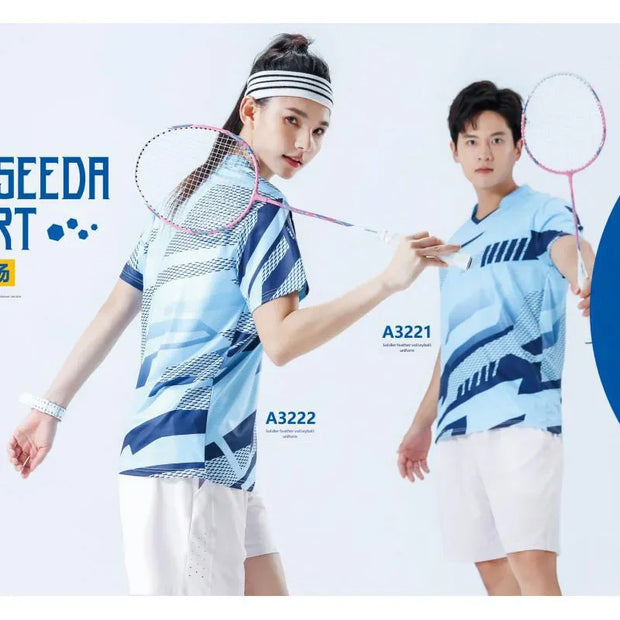 Professional Men's Badminton Matching Team Uniform Top Women's Badminton Shirt Z-team Training Gear Top-level Sports Wear