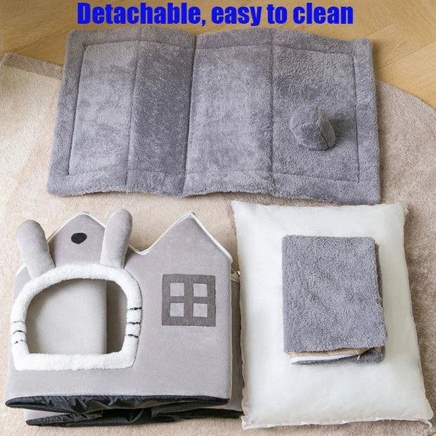 Removable Roof Plush Pet House - Follow yourDream