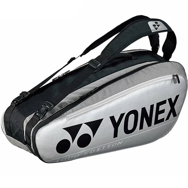 YONEX Ergonomic Design Tennis Backpack PU Large Racquet Bag Max 12pcs Rackets Badminton Bag for Training Equipment