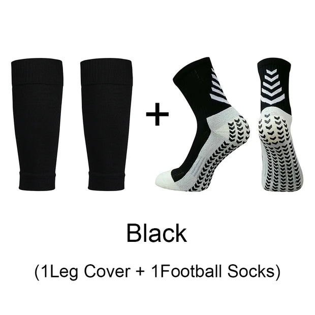 1 Set of High Quality Men Women Outdoor Protective Equipmen Football Leg Cover Anti Slip Soccer Tennis Basketball Sports Socks