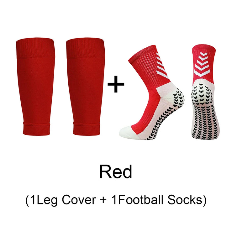 1 Set of High Quality Men Women Outdoor Protective Equipmen Football Leg Cover Anti Slip Soccer Tennis Basketball Sports Socks