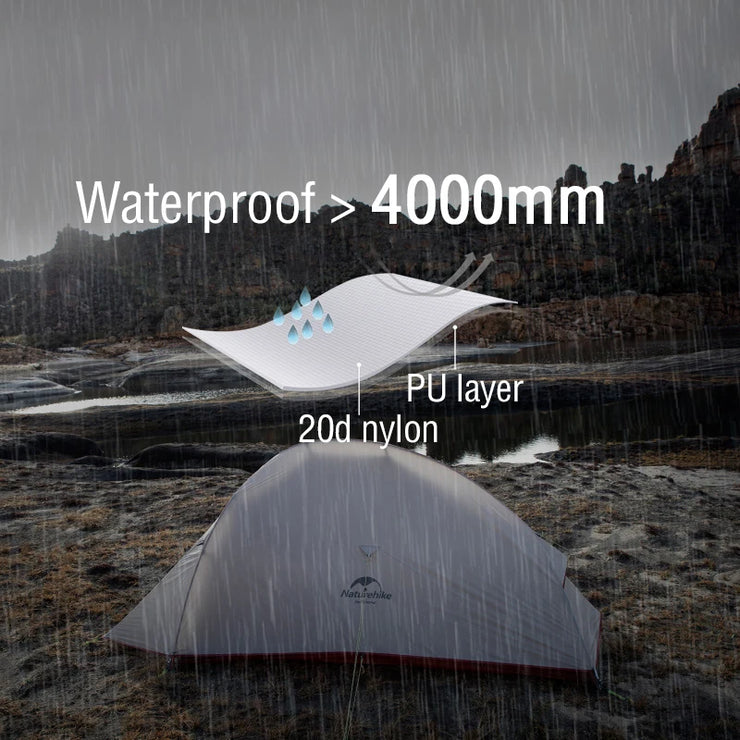 Naturehike 2 Person Camping Tent Ultralight Waterproof Nylon Trekking Tents Hiking Backpacking Shelter Tent Outdoor Travel Tent - Follow yourDream