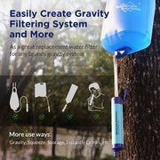 Gravity Water Filter Straw,Camping Water Filtration System|Water Purifier Straw