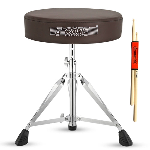 5Core Drum Throne Padded Adjustable Guitar Stool Drummer Seat for