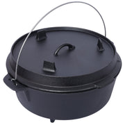 ast iron Dutch oven with lid, outdoor camping deep pot, used for camping, cooking, barbecue and leg rest,  12 Quart - Follow yourDream