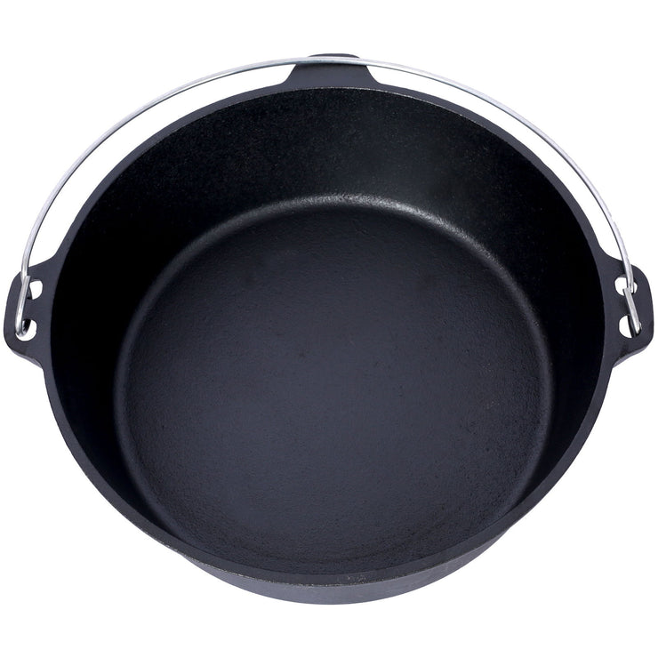 ast iron Dutch oven with lid, outdoor camping deep pot, used for camping, cooking, barbecue and leg rest,  12 Quart - Follow yourDream