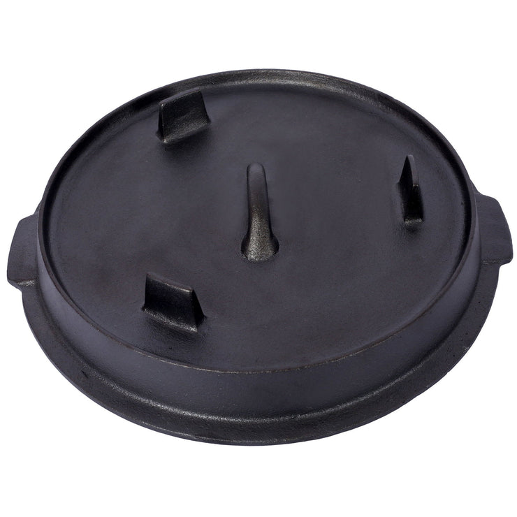 ast iron Dutch oven with lid, outdoor camping deep pot, used for camping, cooking, barbecue and leg rest,  12 Quart - Follow yourDream
