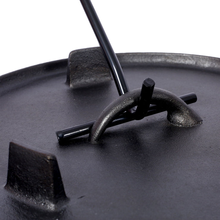ast iron Dutch oven with lid, outdoor camping deep pot, used for camping, cooking, barbecue and leg rest,  12 Quart - Follow yourDream