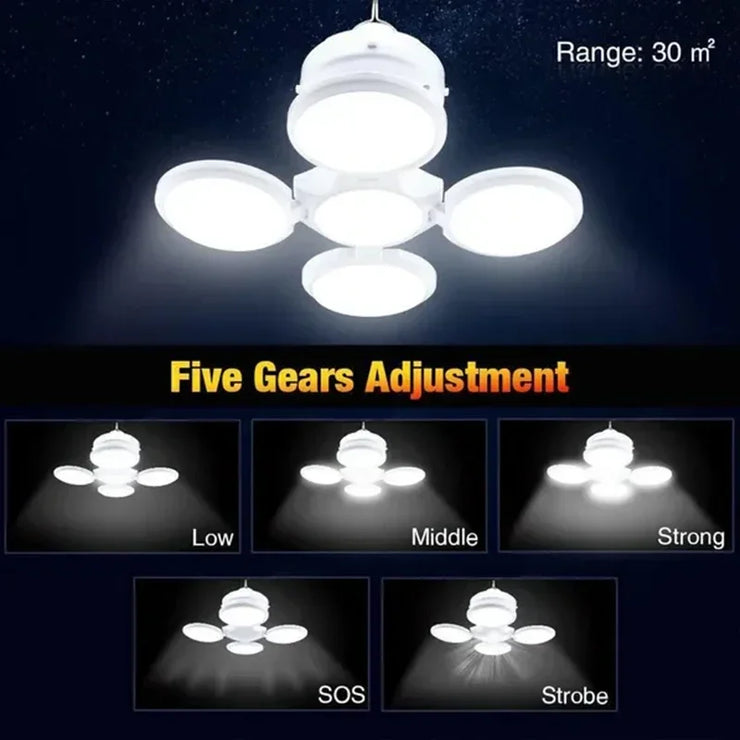 Solar Outdoor Folding Light Portable USB Rechargeable LED Bulb Search Lights Camping Torch Emergency Lamp for Power Outages - Follow yourDream