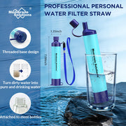 Gravity Water Filter Straw,Camping Water Filtration System|Water Purifier Straw