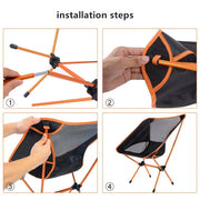 Travel Ultralight Folding Chair Superhard High Load Outdoor Camping Chair Portable Chair Hiking Picnic Seat Fishing Tools Chair