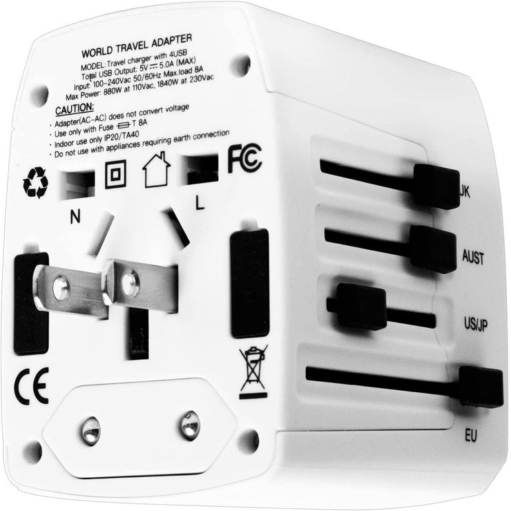 Multi Plug Outlet Extender Power Travel Adapter Wall Plug 3/4 USB Cube