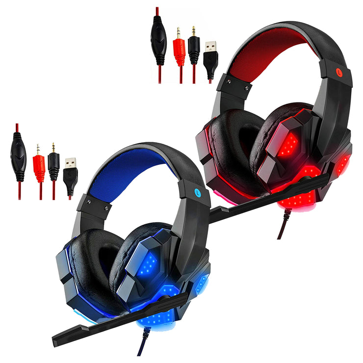 5 CORE 2Pcs Gaming Headset for PS4 PC One PS5 Console Controller,