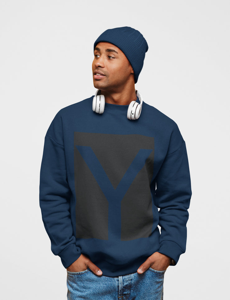 Mens Y Logo Crewneck Sweatshirt