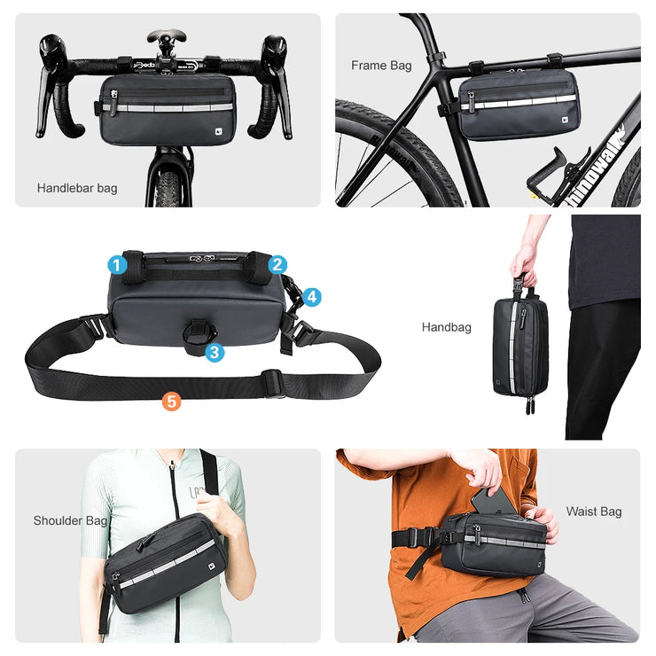 Handlebar Bag Bicycle Bags Frame Pannier Bag Multifunction Portable Shoulder Bag Bike Accessorie