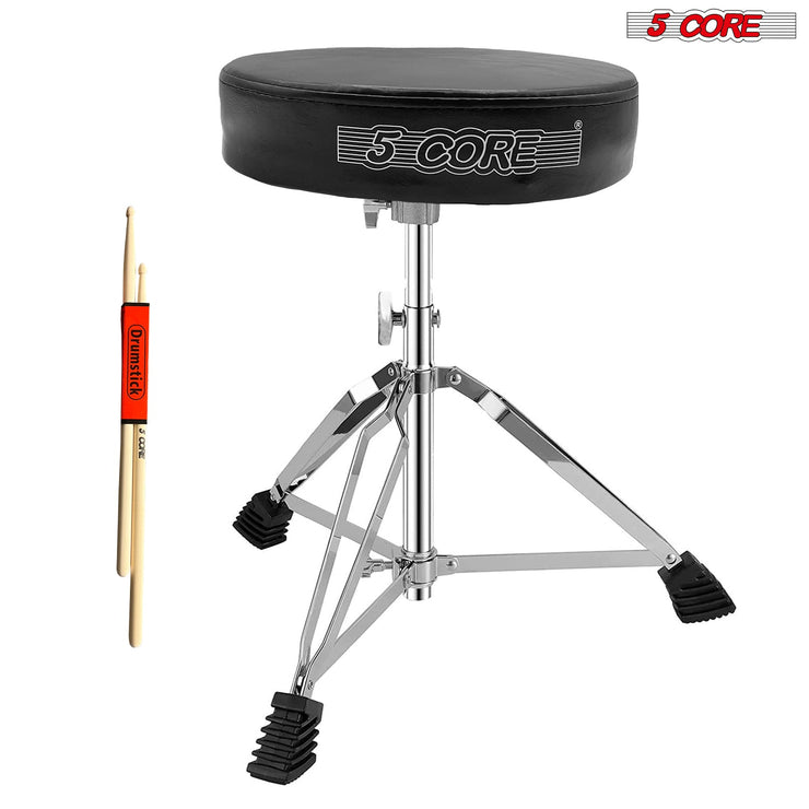 5Core Drum Throne Padded Adjustable Guitar Stool Drummer Seat for