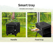 Portable Outdoor Camping Oven and Stove with Chimney for Caravans