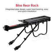 Aluminum Bike Rear Rack Seat Luggage Carrier Bicycle Post Mountain Mount Pannier