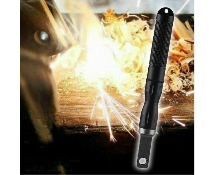 Outdoor Survival Magnesium Flint and Steel Striker Fire Starter Lighter Stick