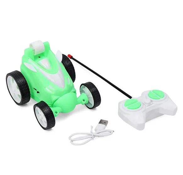 Remote Control Stunt Car with Rechargeable Battery and Charging Cable