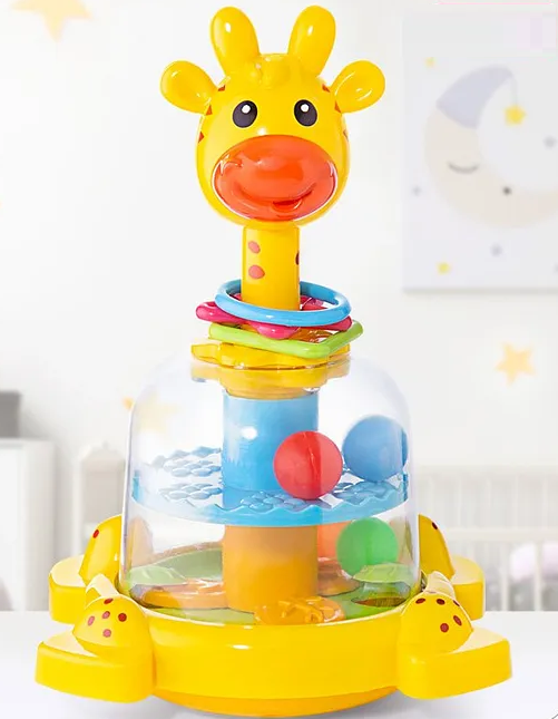 Giraffe Press and Spin Toy for Kids