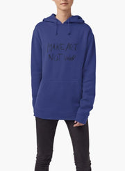 Make Art Not War HOODIE BLUE